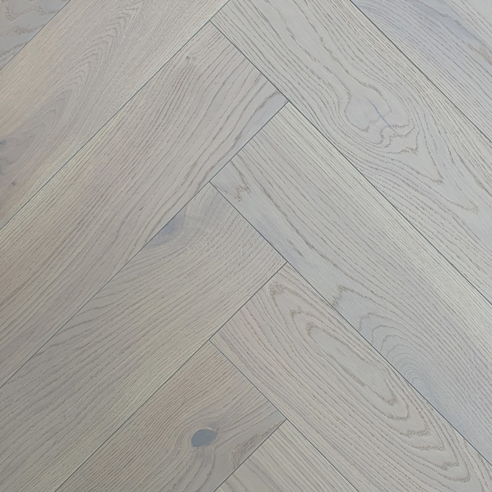 Fischgrätparkett Eiche "Prestige Grey" Graues Fischgrät, Sondermodell