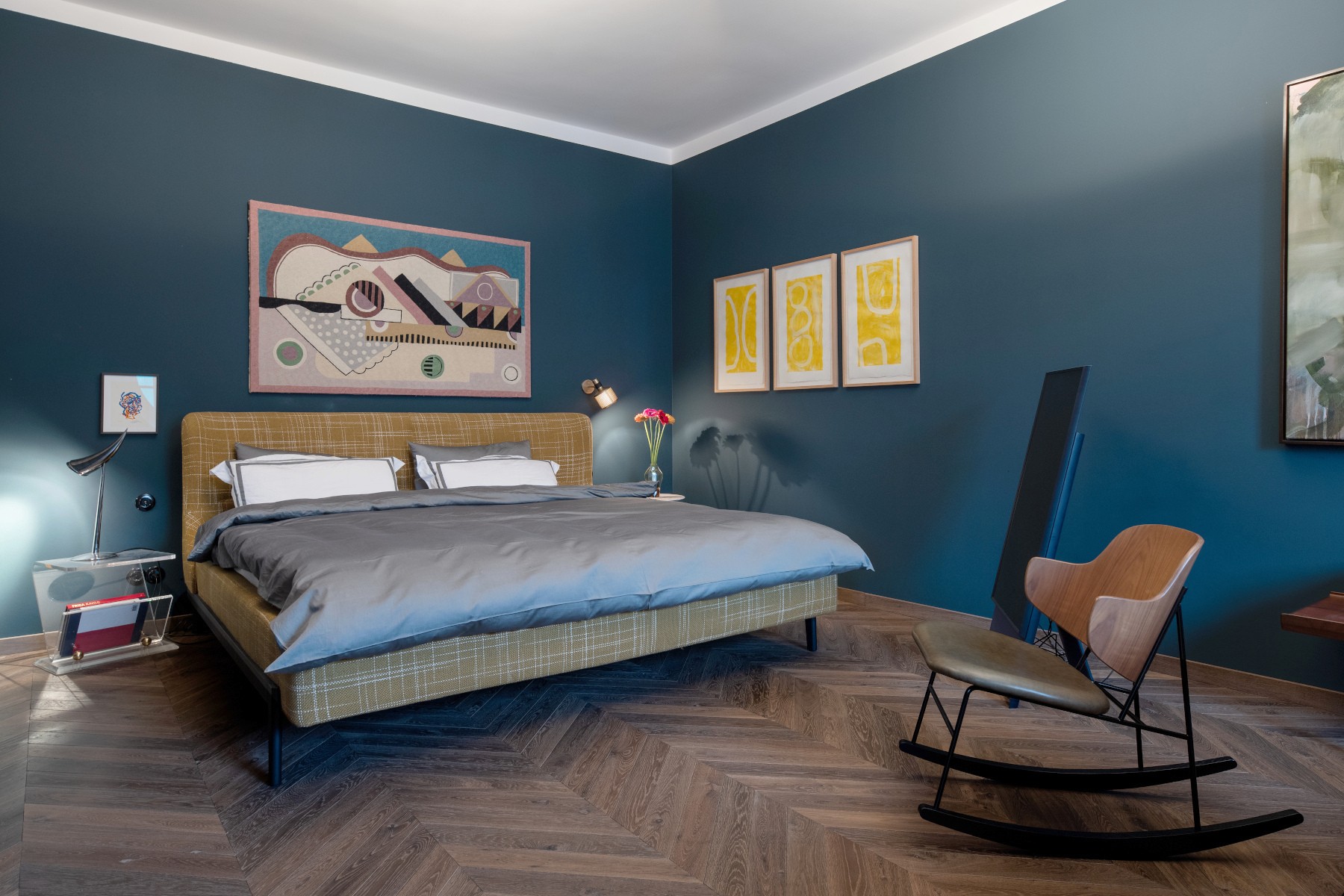 Französisches Fischgrät Eiche Antik Räuchereiche Antibes Chevron Antikbearbeitung