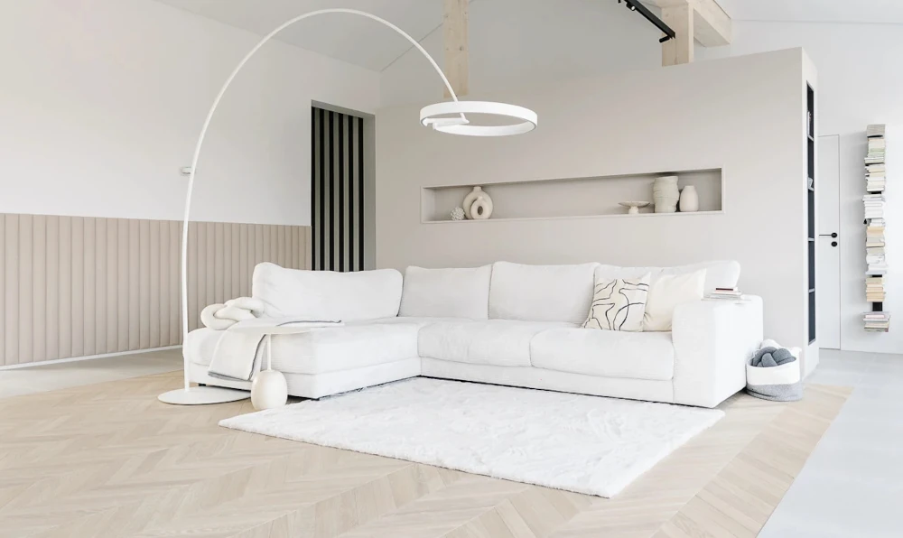 Wohntrend Japandi - Japanischer & Skandinavischer Stil vereint Loft Wohnzimmer im Japandi-Stil