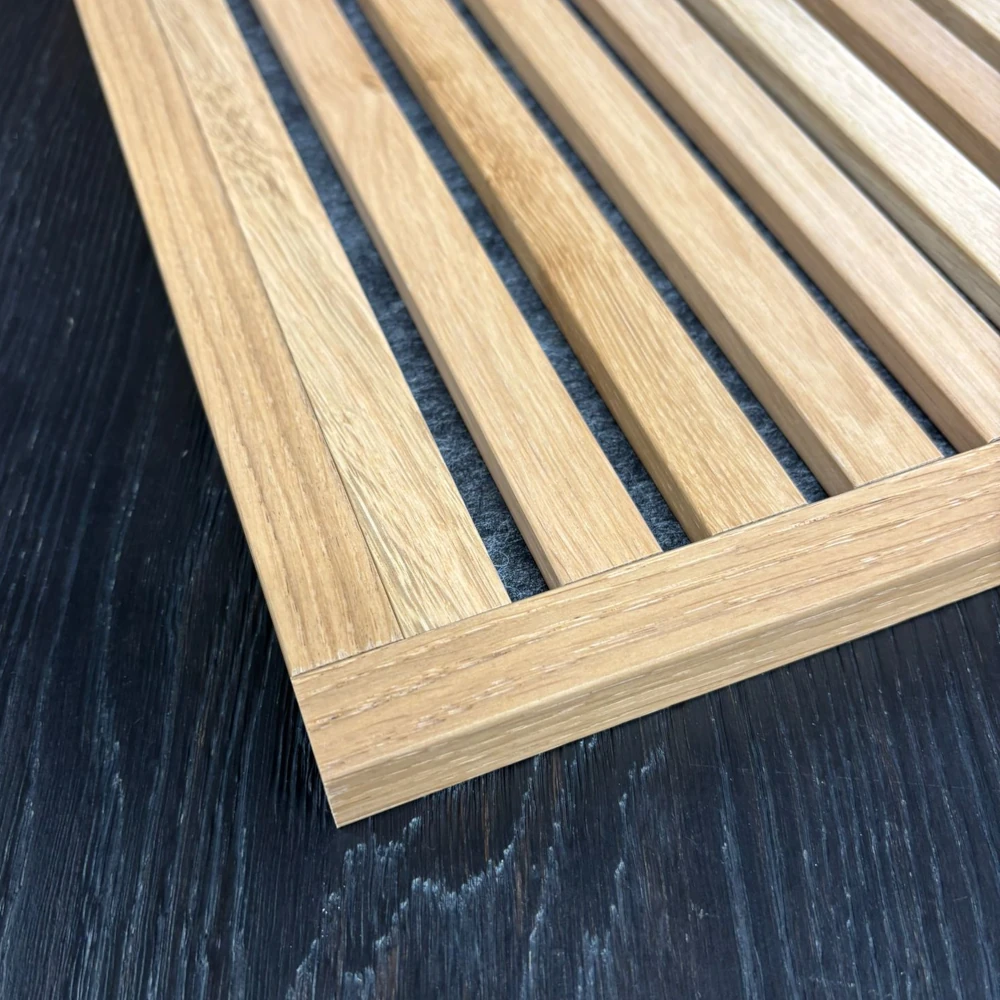 Rahmenleisten aus massiver Eiche Abschlussleisten für Akustikpaneele aus massiver Eiche