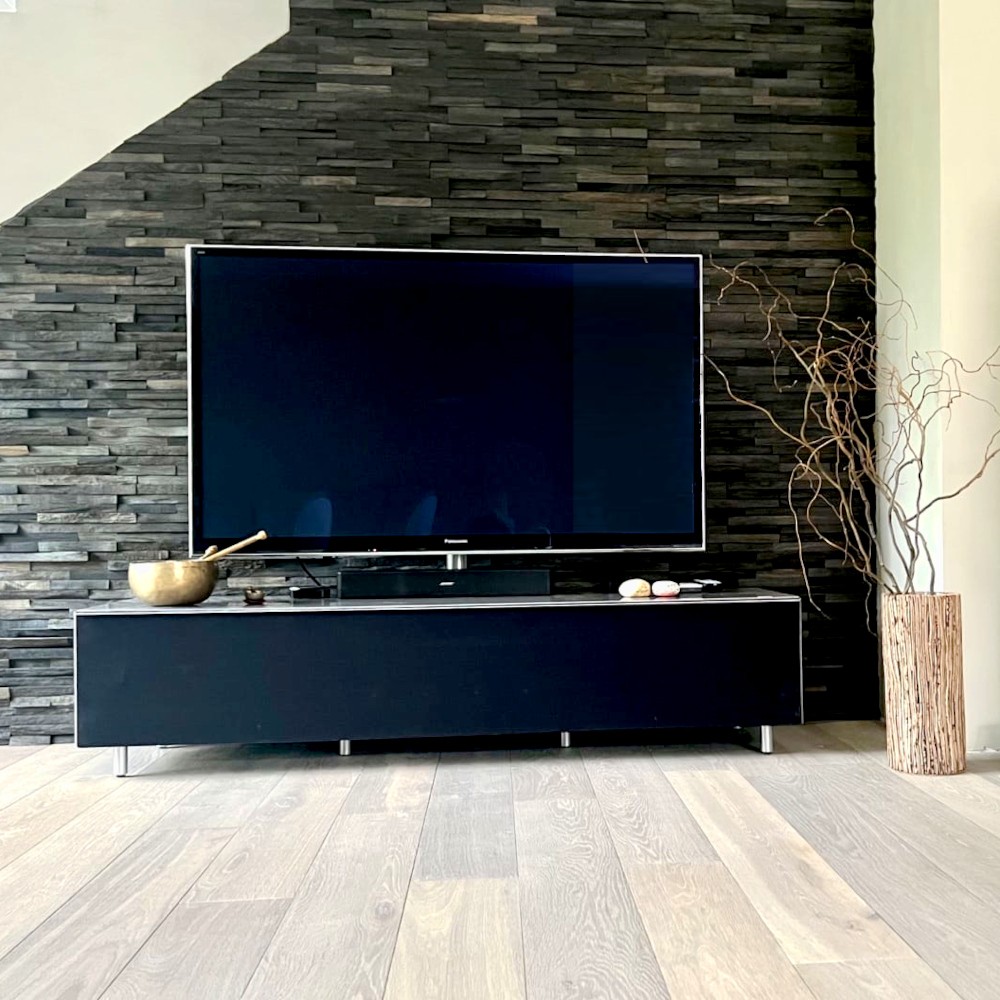 Mooreiche Natur Wandverkleidung Mooreiche schwarz