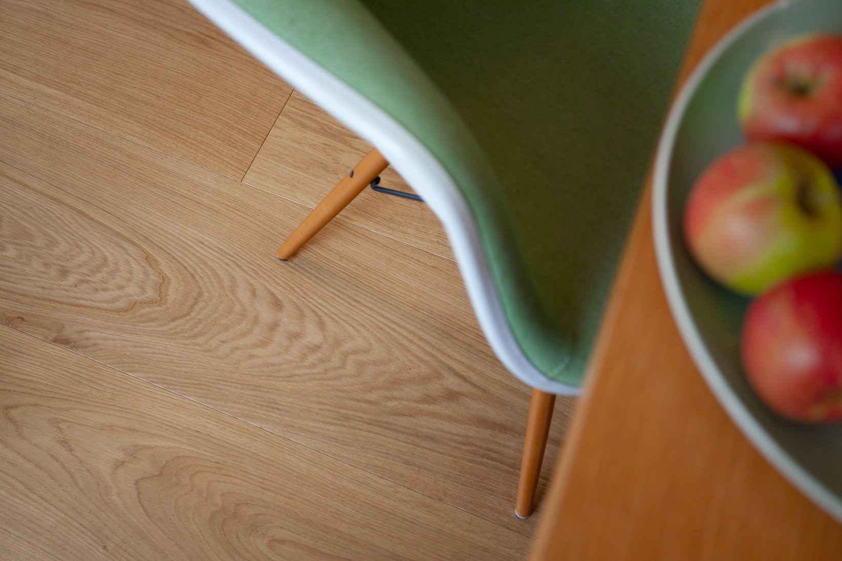 Eichendiele Clear Hartwachs Eichendielen hell Wohnzimmer