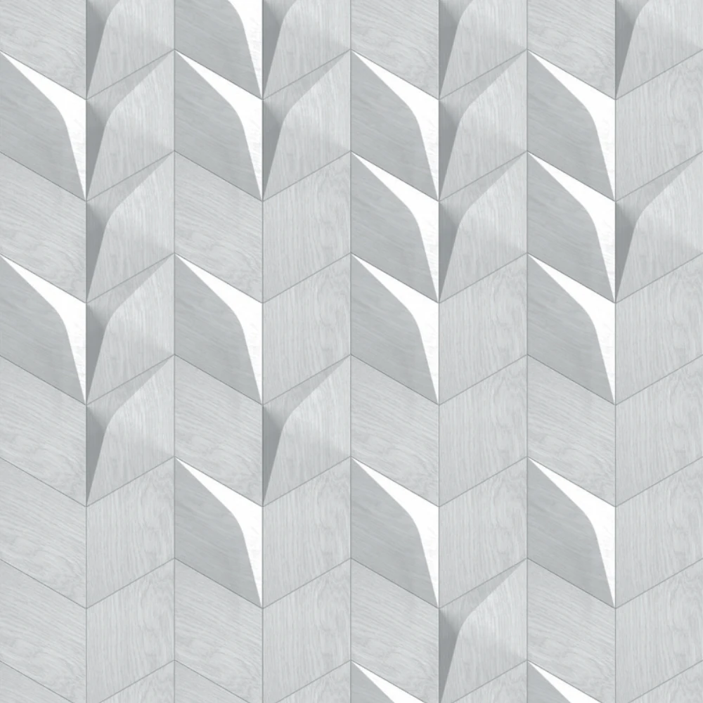 Wanddesign mit Rhombus Minus und Karo 3D Wandverkleidung Echtholz