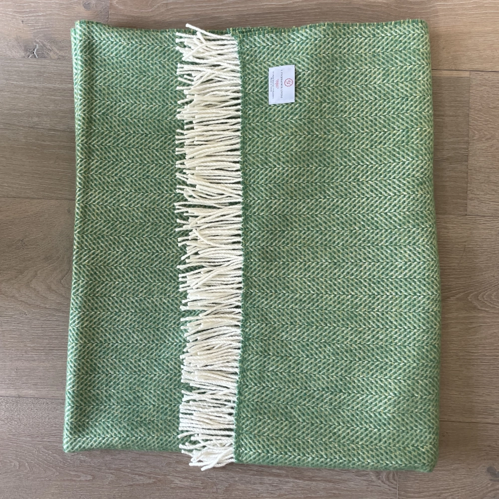 Weiche Wolldecke Merino mit Cashmere, Shamrock Plaid Cashmere Merino - Shamrock