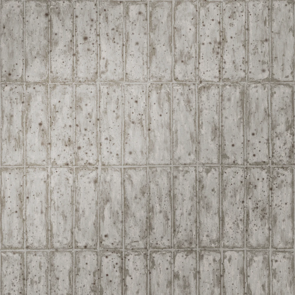 Chalk Stone – Silver – 60124 Metalltapet mit Kalksteinoptik