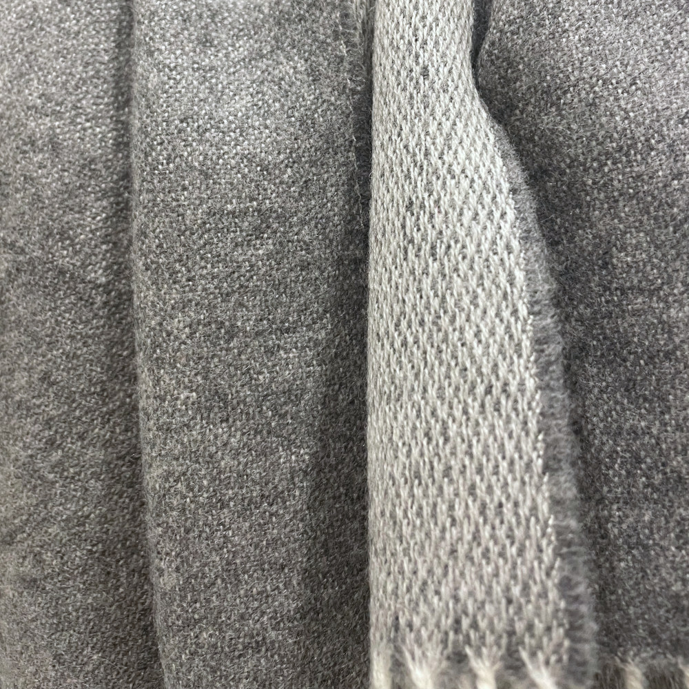 Großer Schal, grau, Stola, Schultertuch, Dirndltuch, Merinowolle