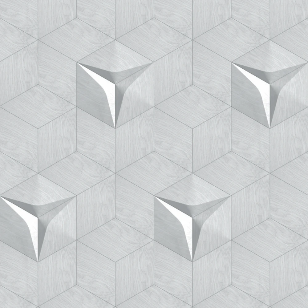 Wanddesign mit Rhombus Minus und Karo 3D Wandverkleidung Echtholz