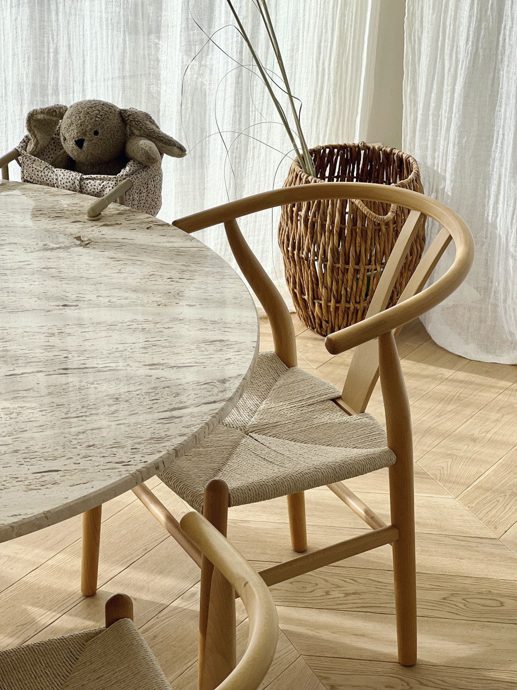 Franz. Fischgrät Eiche Creamy Pony  Chevron Eichenparkett