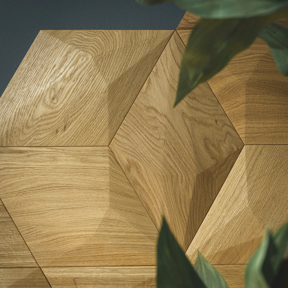 Wanddesign Exclusiv 3D Diamant Eiche geölt natur Wandverkleidung Exklusiv Echtholz