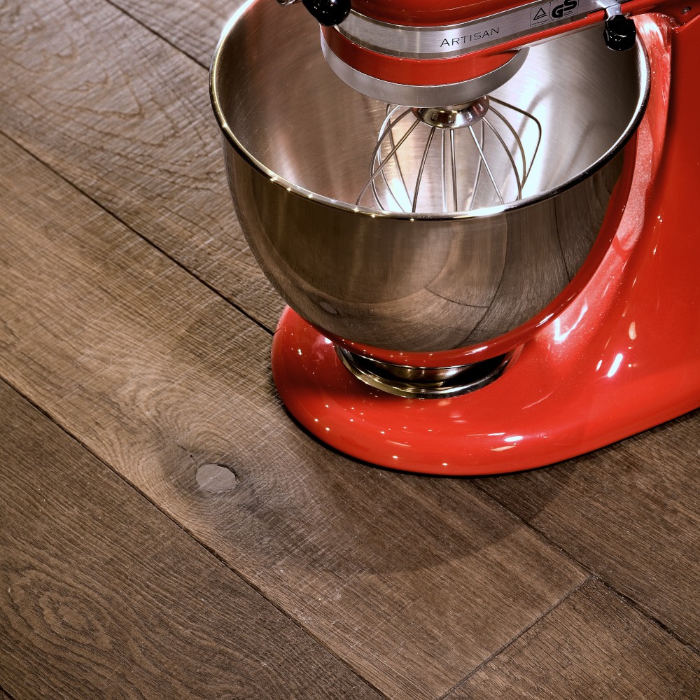 Dielen Eiche Coffee - Sägerau Sägeraue Dielen in dunklem Braun