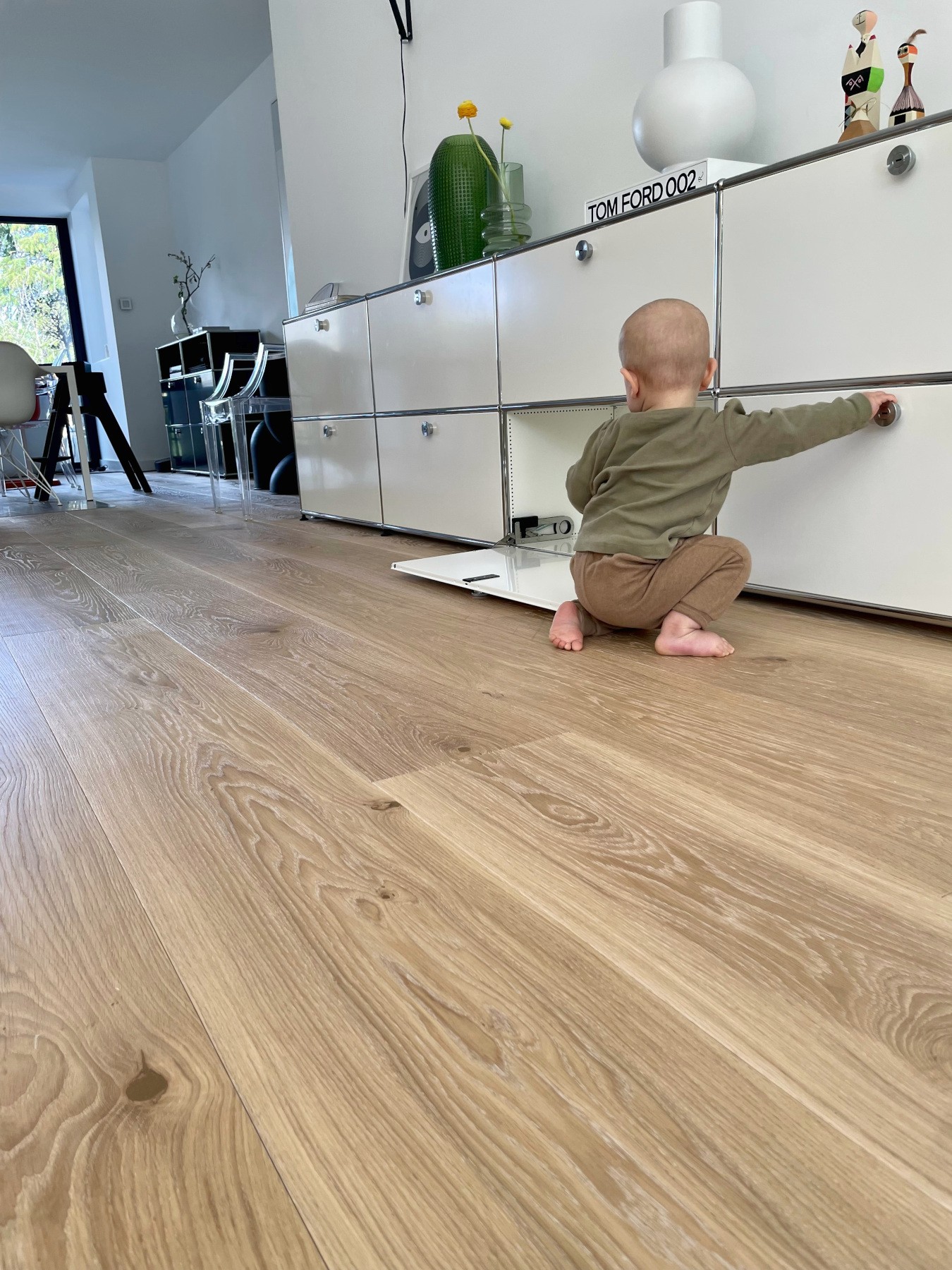 Helle Eichendielen im Farbton Clear White Landhausdielen Eiche im Familienheim