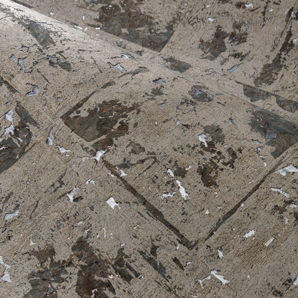 Éclat – Smoke – 48042 Exklusive Tapete mit Korkschicht und Metallglanz