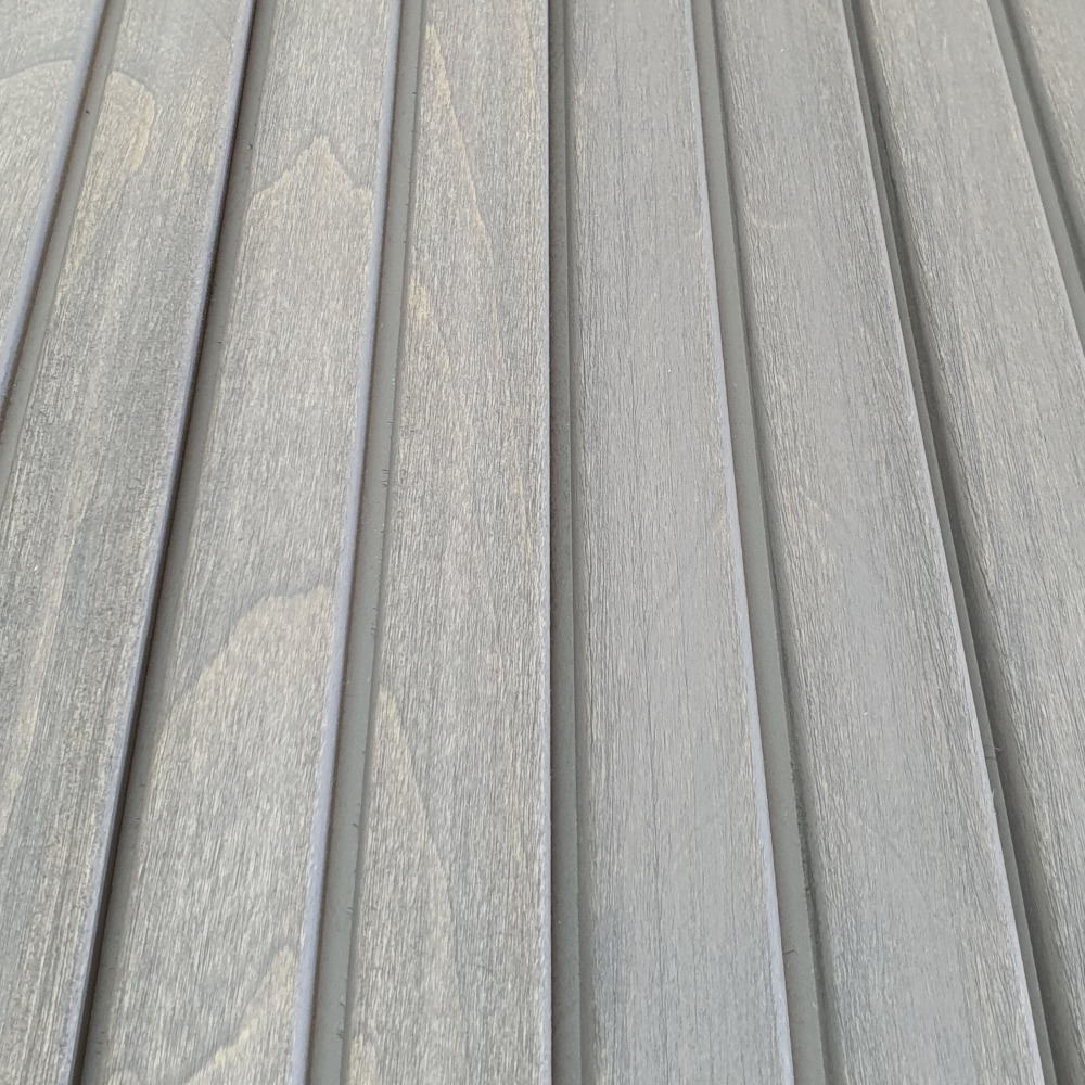 Wandpaneel Massivholz Square 25, Farbton Clay Wandverkleidung Holz grau