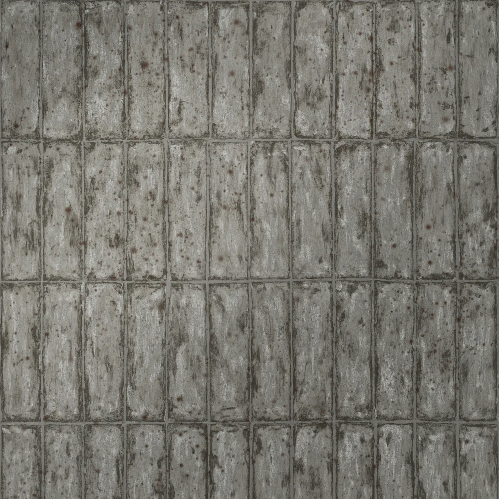 Chalk Stone – Gunmetal – 60123 Metalltapet mit Kalksteinoptik