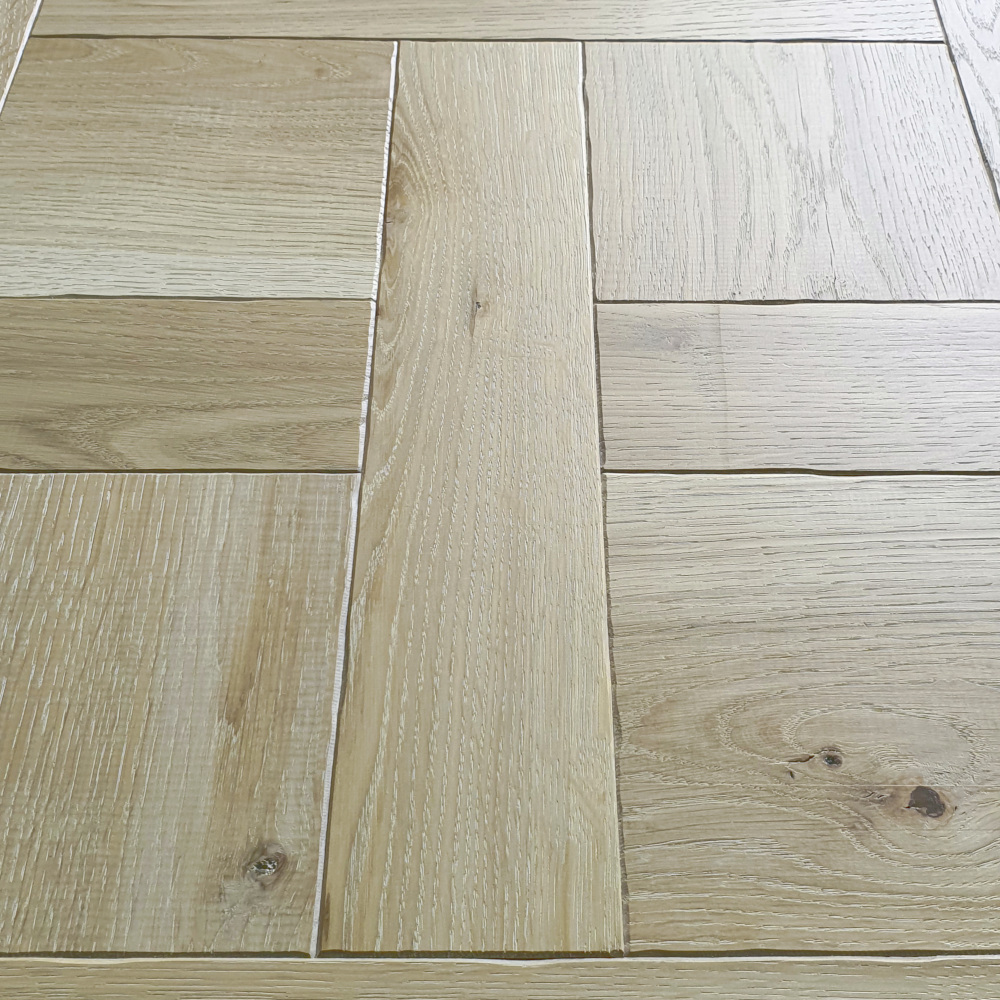 Tafelparkett Versailles - Eiche Antik Creamy Horse Antikparkett Tafelparkett