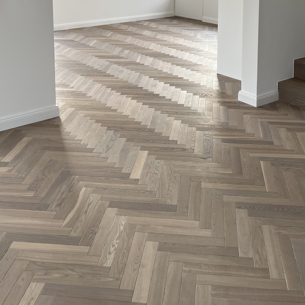 Fischgrät Antik Smoky Horse - Silk Grey, Sortierung Natur