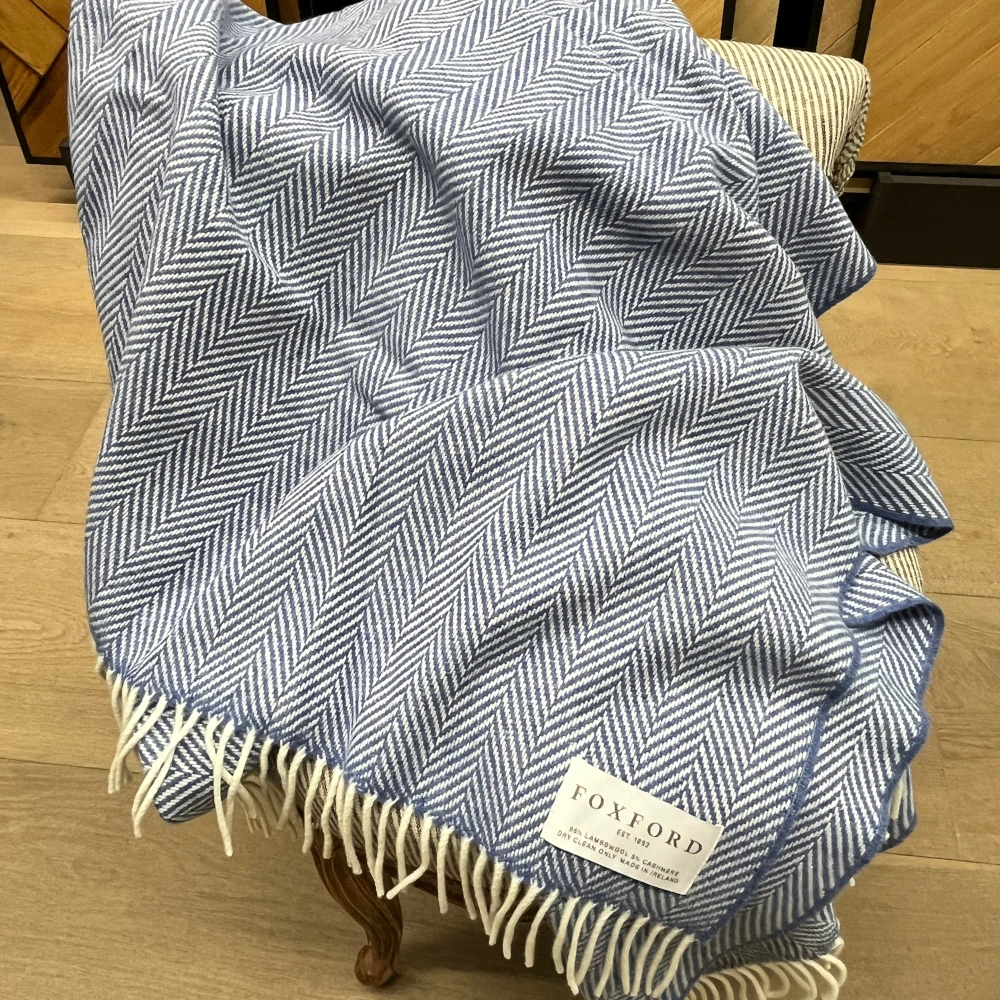 Plaid Cashmere Merino von Foxford - Blue Atlantic Plaid Cashmere Merino von Foxford - Blue Atlantic