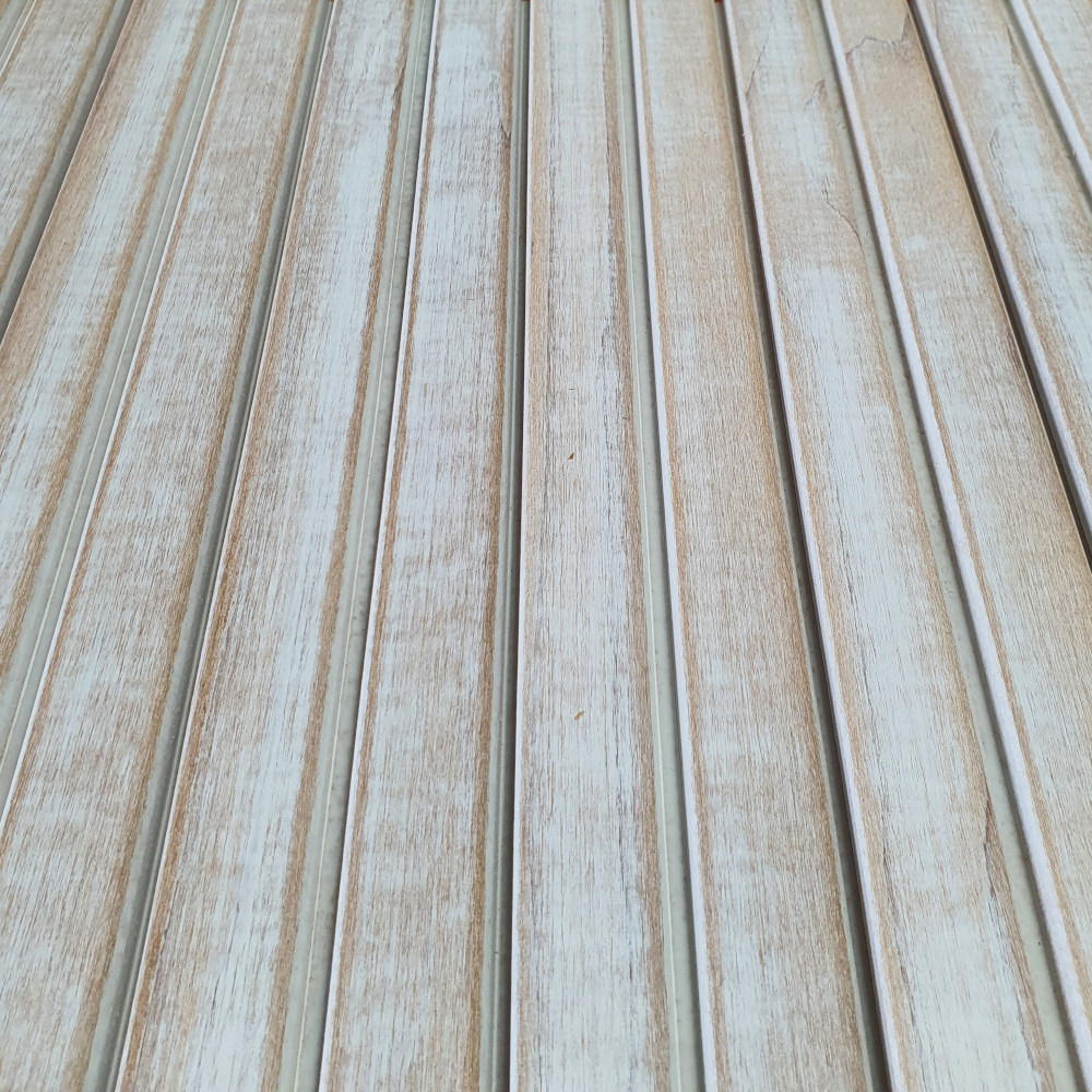 Wandpaneel Massivholz Square 25, Farbton Whitewash Wandverkleidung Holz Weiß