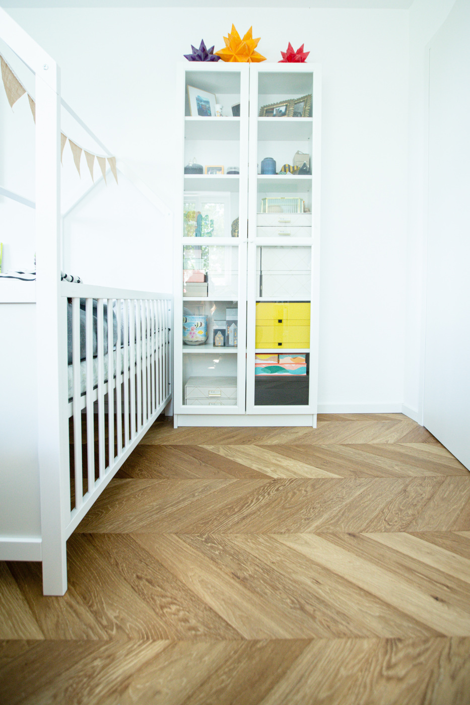 Französisches Fischgrät Parkett, Winkel 45°, Eiche Clear Oil, stark strukturiert Chevron Eichenparkett Naturöl