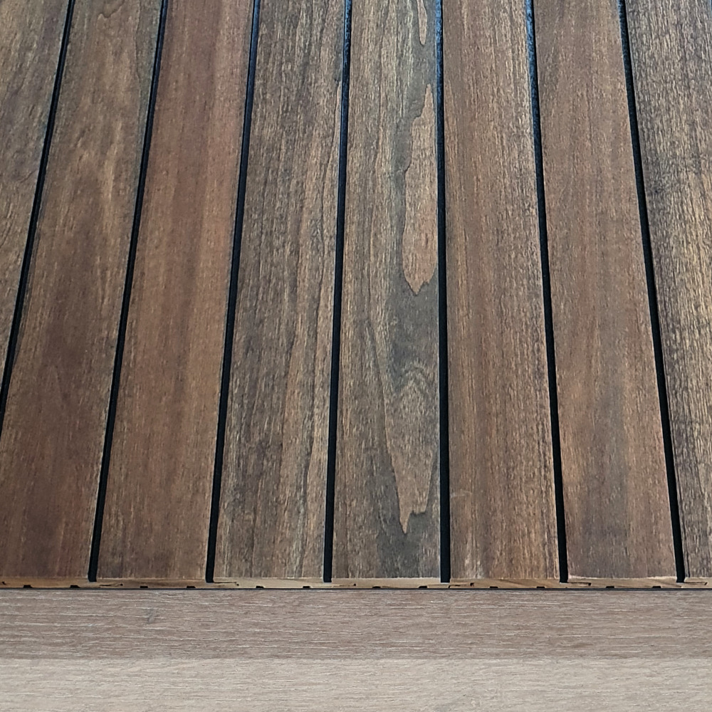 Wandpaneel Massivholz Square 50, Farbton Weathered Bronze Wandverkleidung Holz braun