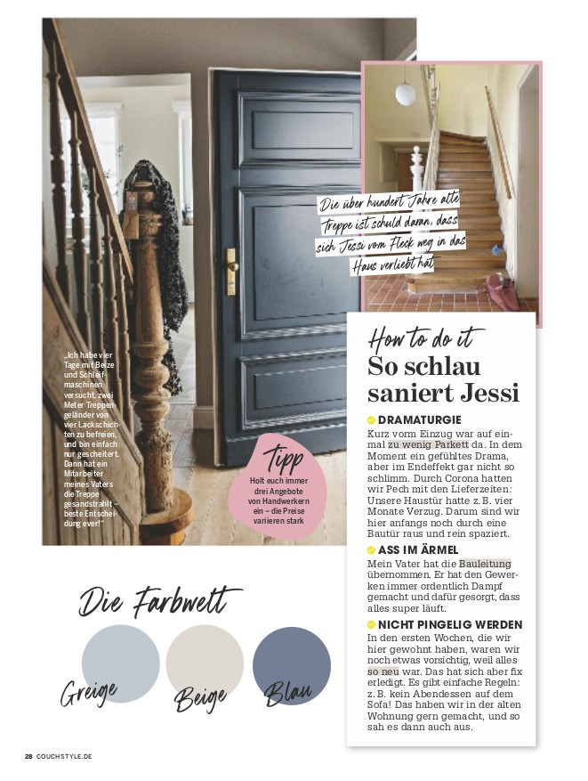 Eiche Antik Creamy Horse im Couch Magazin Presseartikel