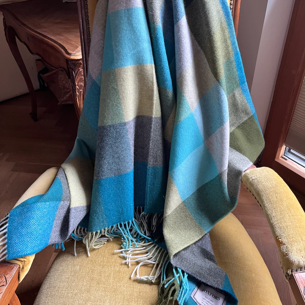 Plaid Schurwolle von Foxford - Peacock Plaid Schurwolle von Foxford - Peacock