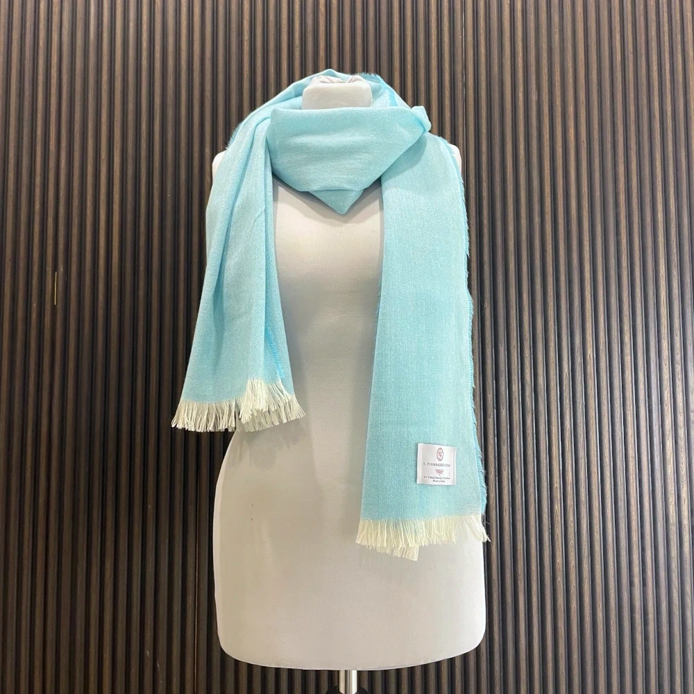 Leichter Schal Merino & Cashmere - Caribic Sommerschal, türkis Schal, Kaschmir, Merinowolle