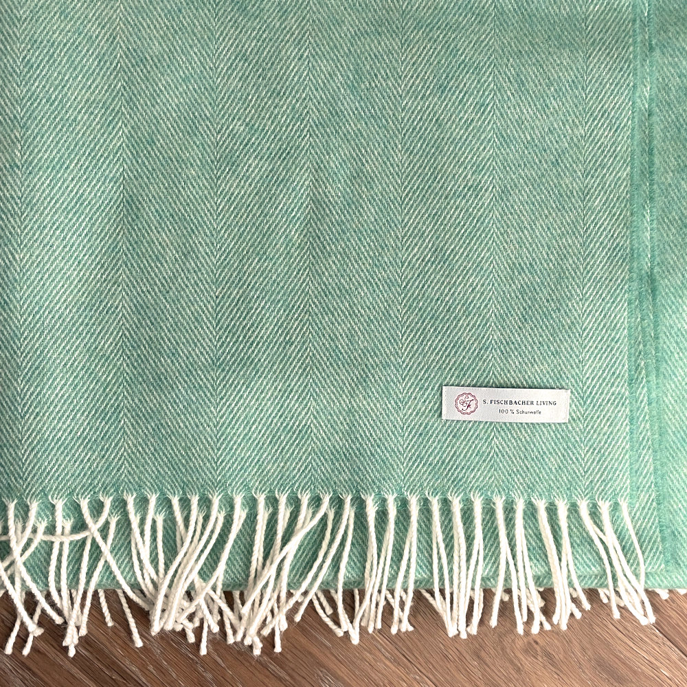 XXL Schal Merinowolle - Mint Großer Schal, Mintgrün, Stola, Schultertuch, Dirndltuch, Merinowolle