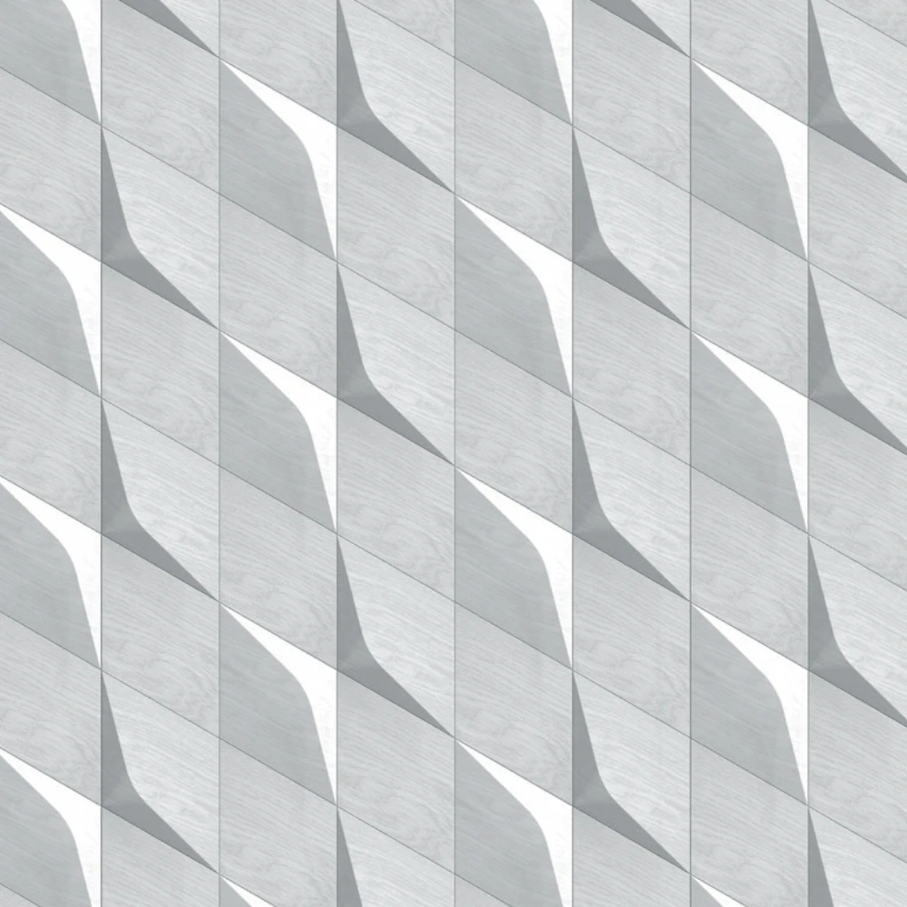 Wanddesign mit Rhombus Minus und Karo 3D Wandverkleidung Echtholz