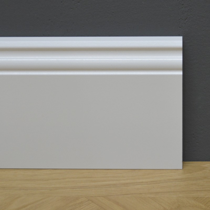 Sockelleiste Hamburger Profil, MDF weiß lackiert, 150 x 19 mm Hamburger Leiste, Profilleiste