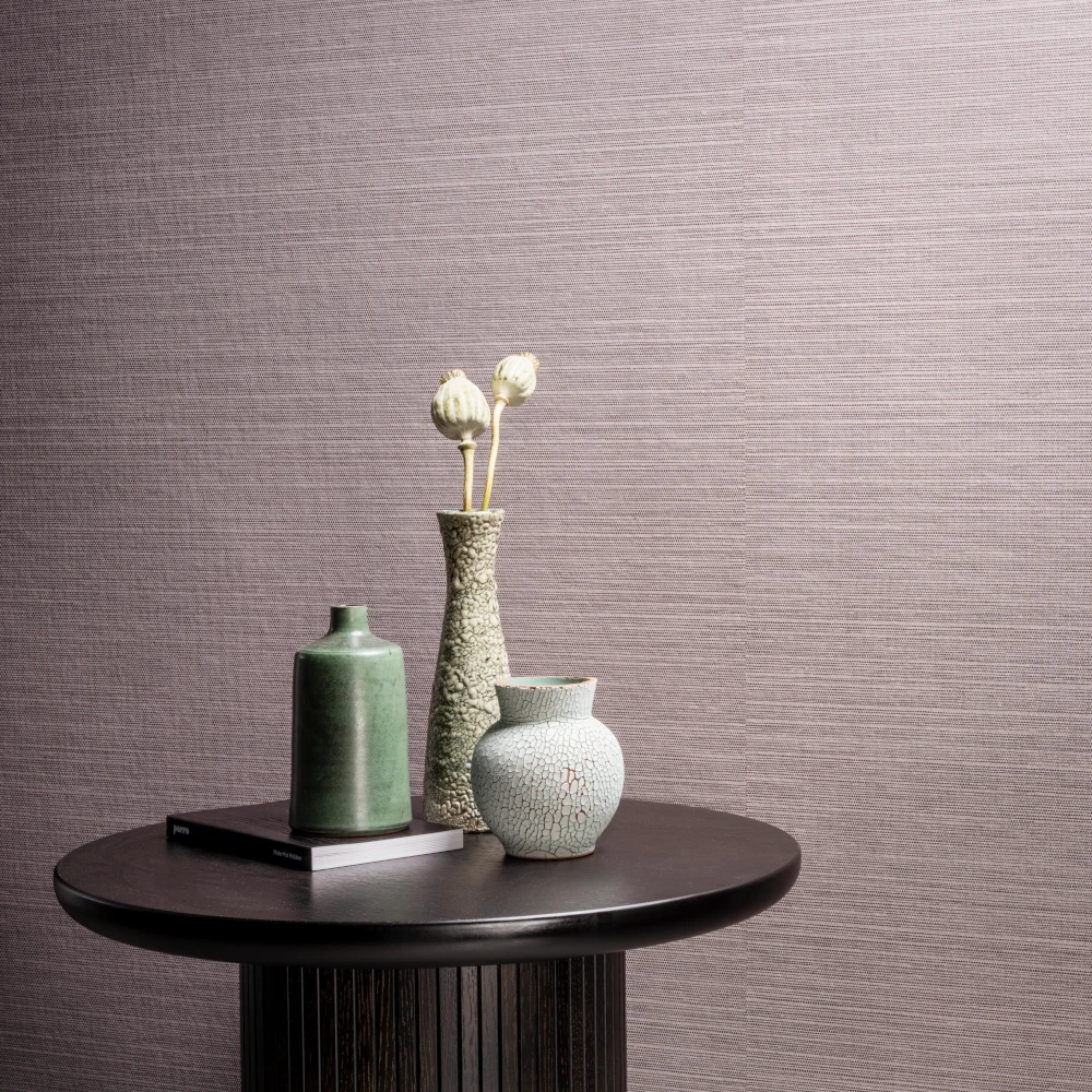 Le Sisal – Mauve – 26708 Exklusive Wandtapete mit Tisch