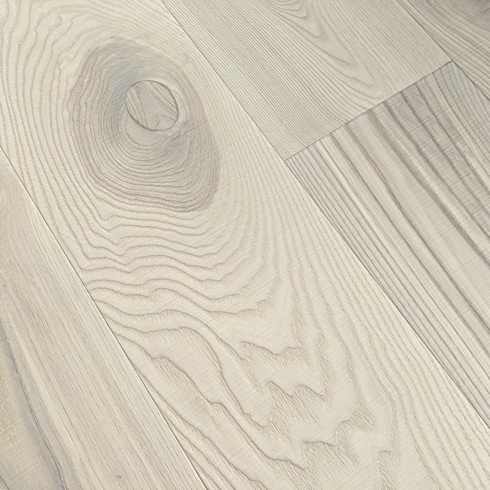 Dielen Esche Polar White - Sägerau, Rustic Eschendielen hell