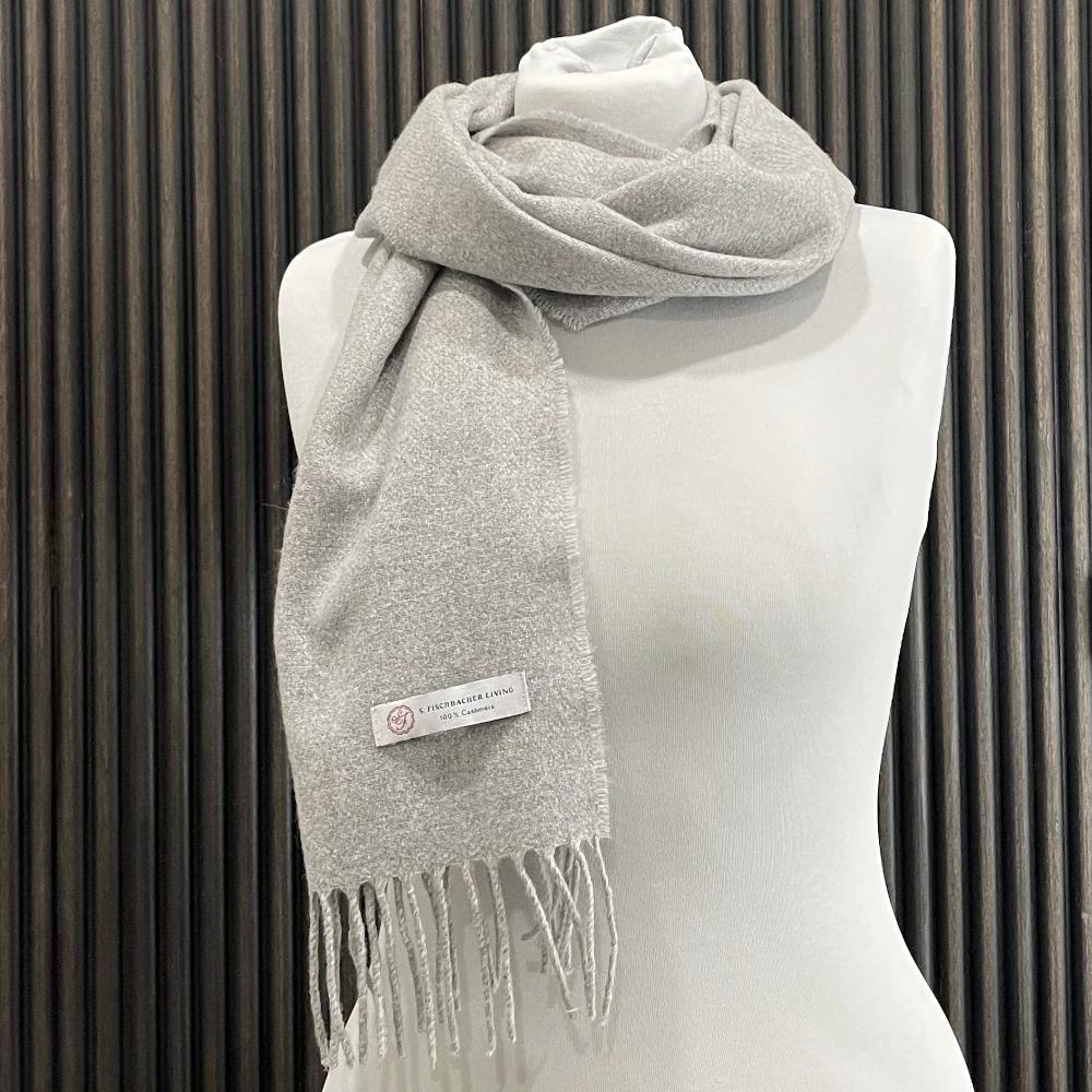 Cashmere Schal - 100 % Cashmere - Classic Grey Grauer Schal Kaschmirwolle