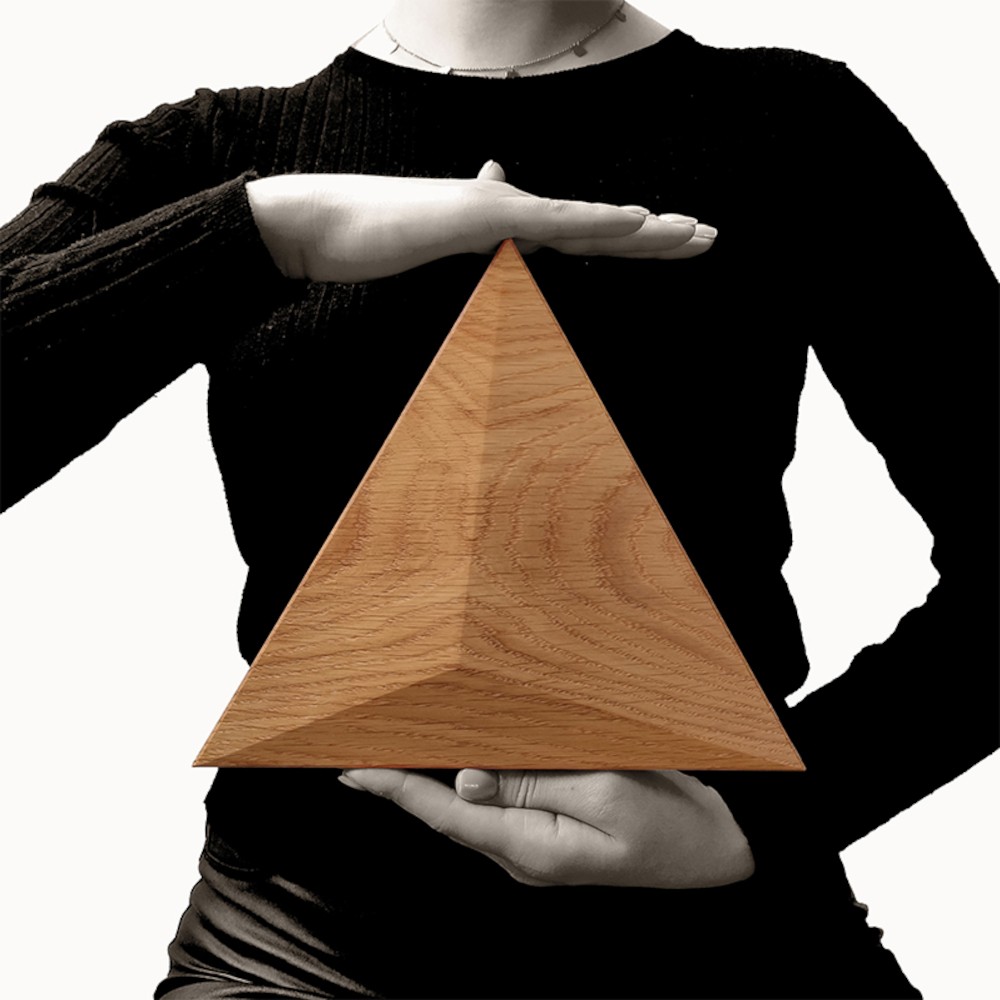 Wanddesign Exclusiv 3D Pyramide Wandverkleidung Holz Exclusiv 3D