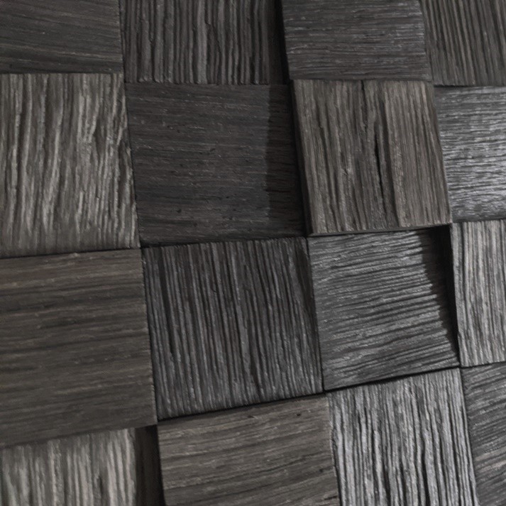 Wandverkleidung Mooreiche Schachbrett Wandverkleidung Mooreiche schwarz Quadrate