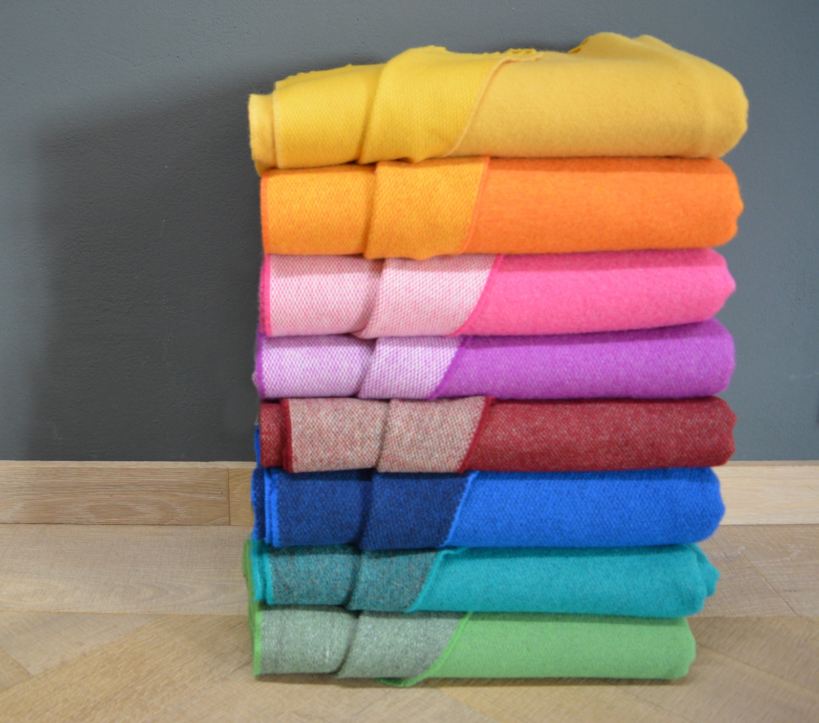 Plaid Lambswool Reversible Irische Wolldecke Schurwolle