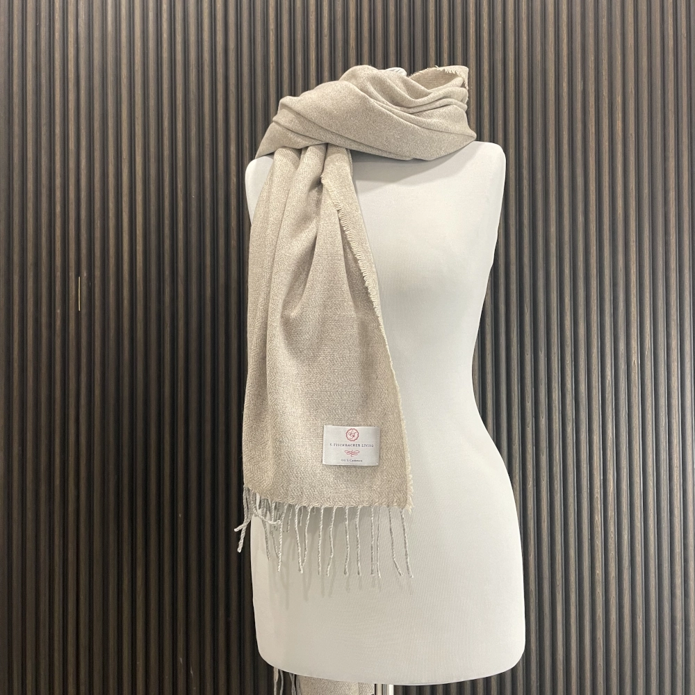 XXL Schal aus 100% Cashmere, Desert Sand Großer Kaschmir-Schal, Stola, Schultertuch