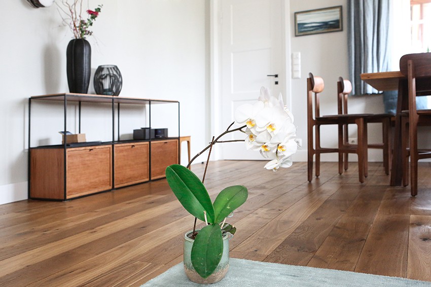 Landhausdielen Räuchereiche Antik Perpignan  Historisches Seehaus Antikparkett