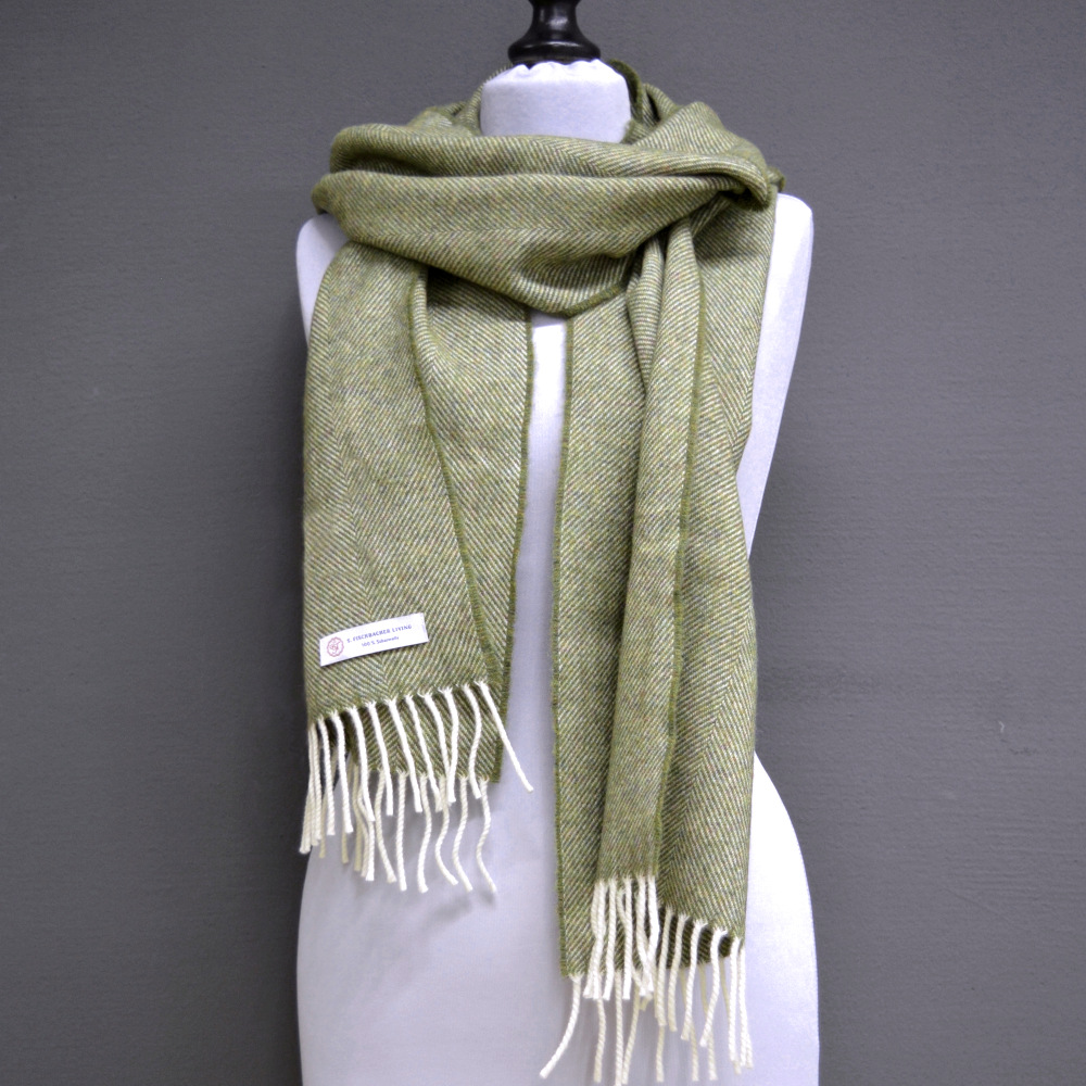 Grüner Schal, Lambswool