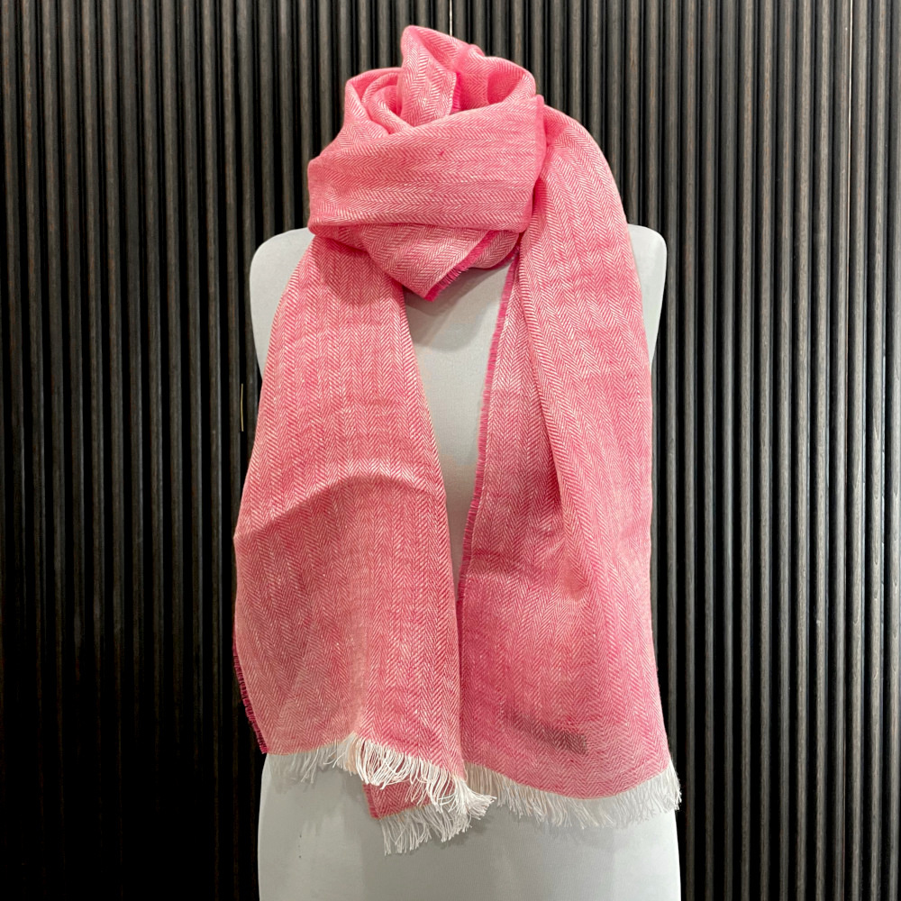 Leinenschal Pink Cotton Candy - 100 % Leinen Irisches Leinen, rosa Sommerschal