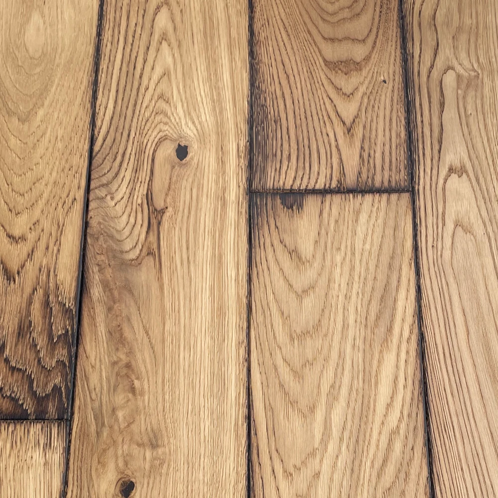 Eiche Old Tullan, gebrannte Kanten Eichendielen gebrannte Kanten