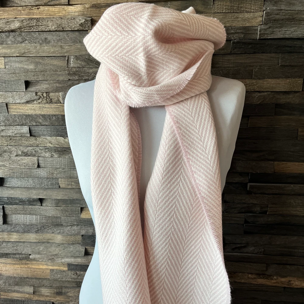 Schal Foxford Lambswool + Cashmere Rose & Cream Schal Foxford Lambswool + Cashmere Rose & Cream
