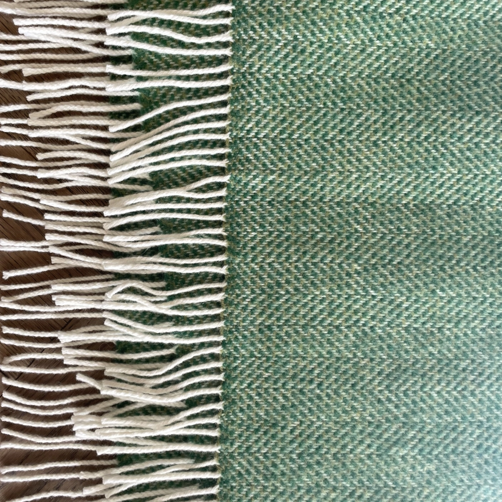 Weiche Wolldecke Merino mit Cashmere, Shamrock Plaid Cashmere Merino - Shamrock