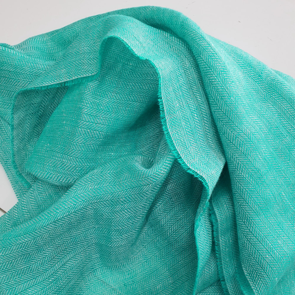 Leinenschal Turquoise - 100 % Leinen Irisches Leinen, Sommerschal