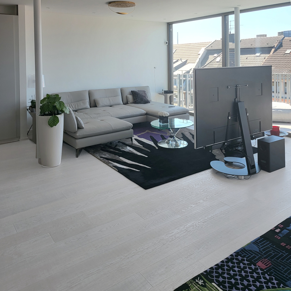 Dielen Eiche Intensive White - Sägerau Weiße Eichendielen