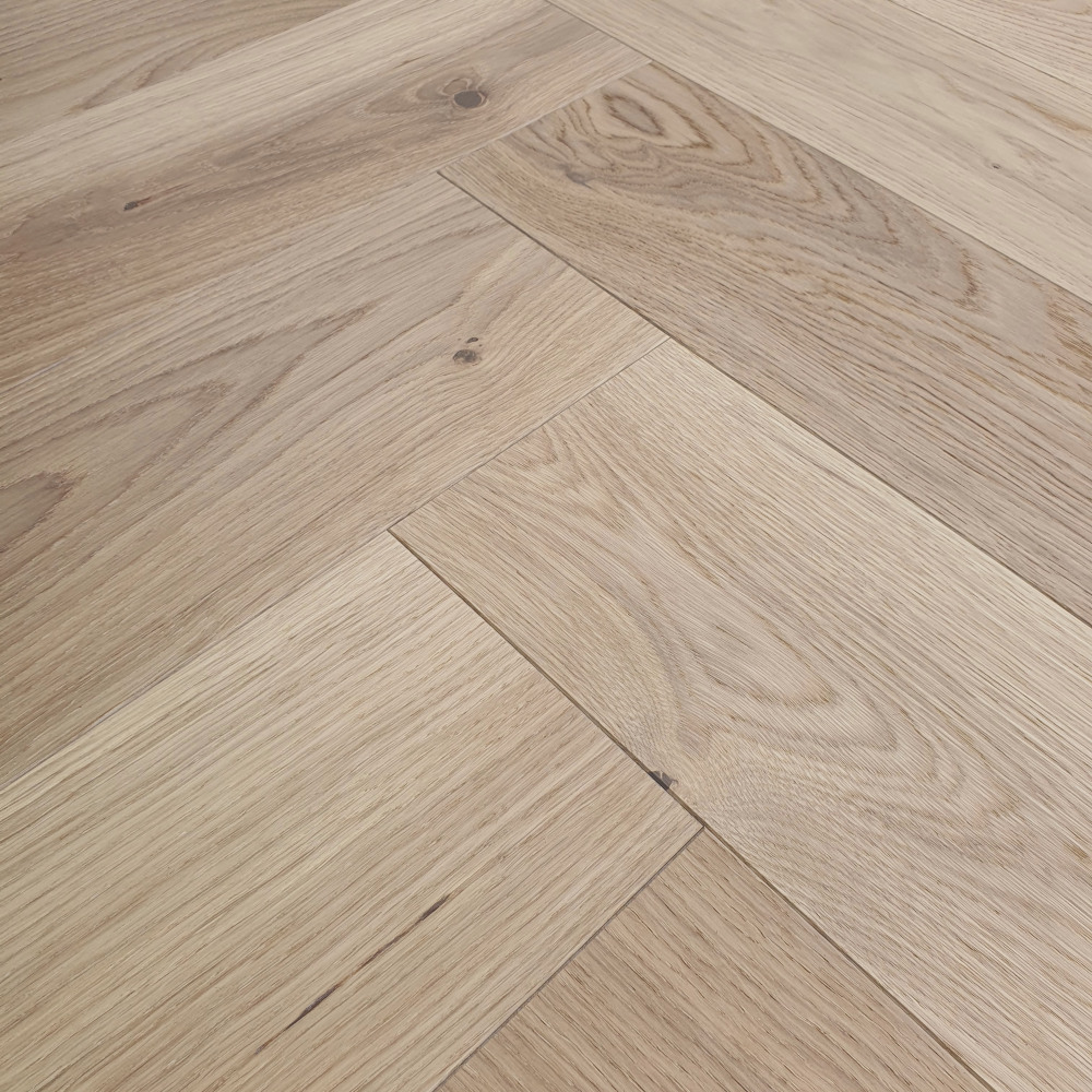 Fischgrätparkett Eiche "Prestige Oat" Natürliches Herringbone Parkett