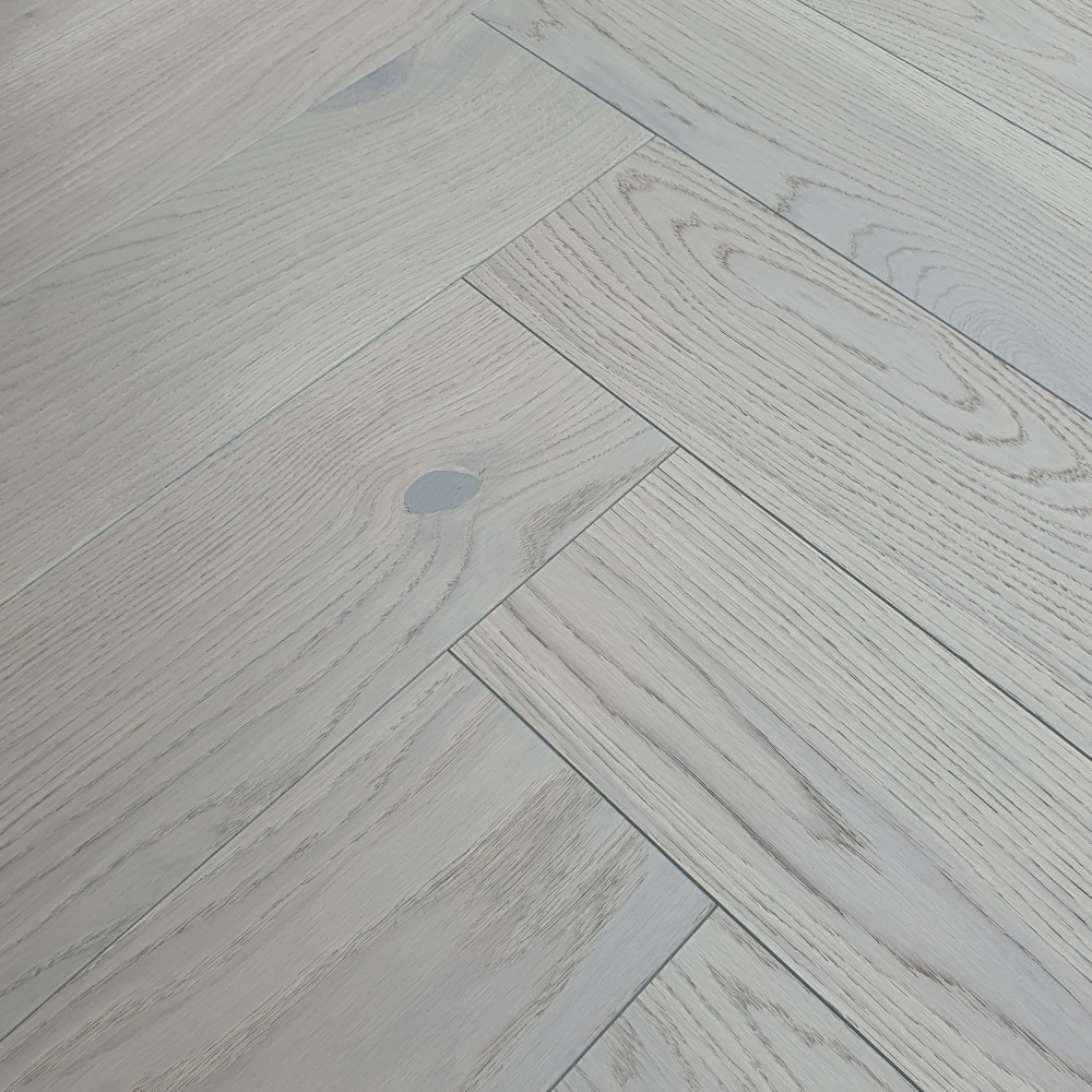 Fischgrätparkett Eiche "Prestige Grey" Graues Fischgrät, Sondermodell