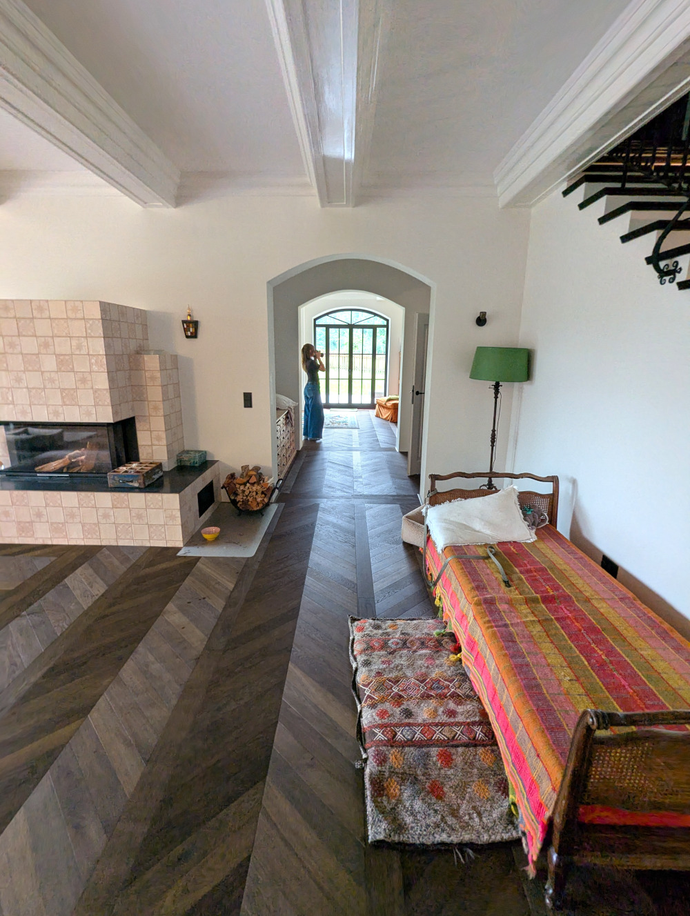 Französisches Fischgrät Eiche Toulon dark (geräuchert) Dunkles Chevron, Leiterparkett, Räuchereiche