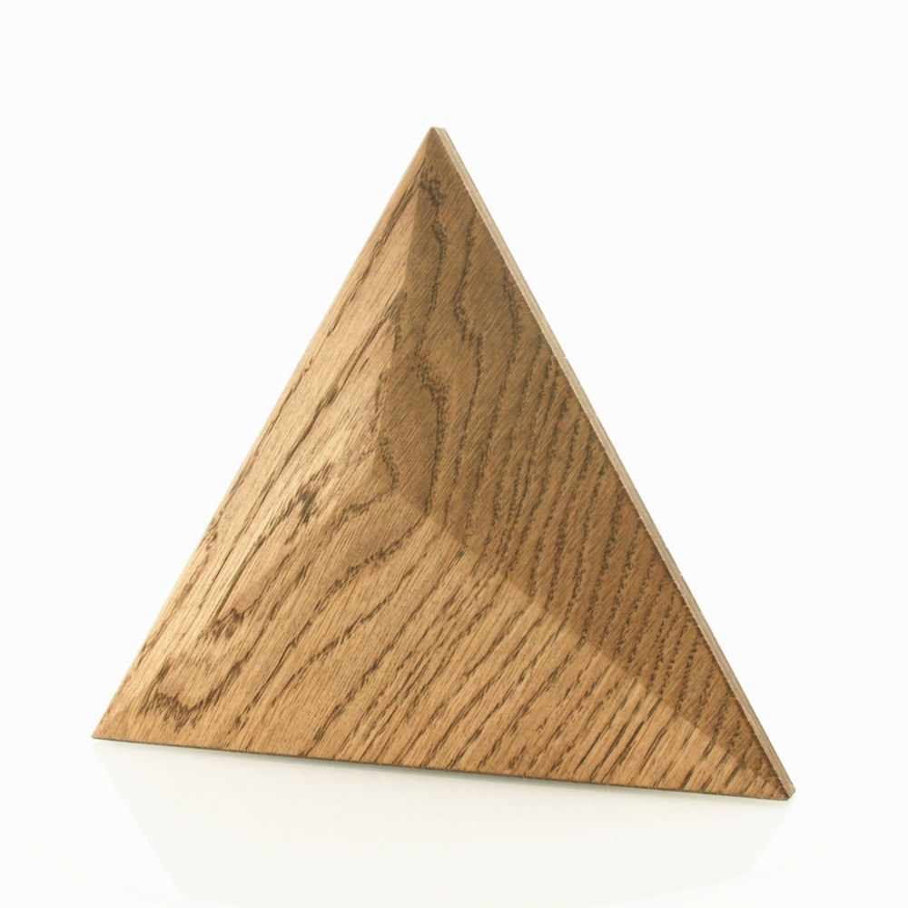 Wanddesign Pyramide 3D: Eiche dunkelbraun Wandverkleidung