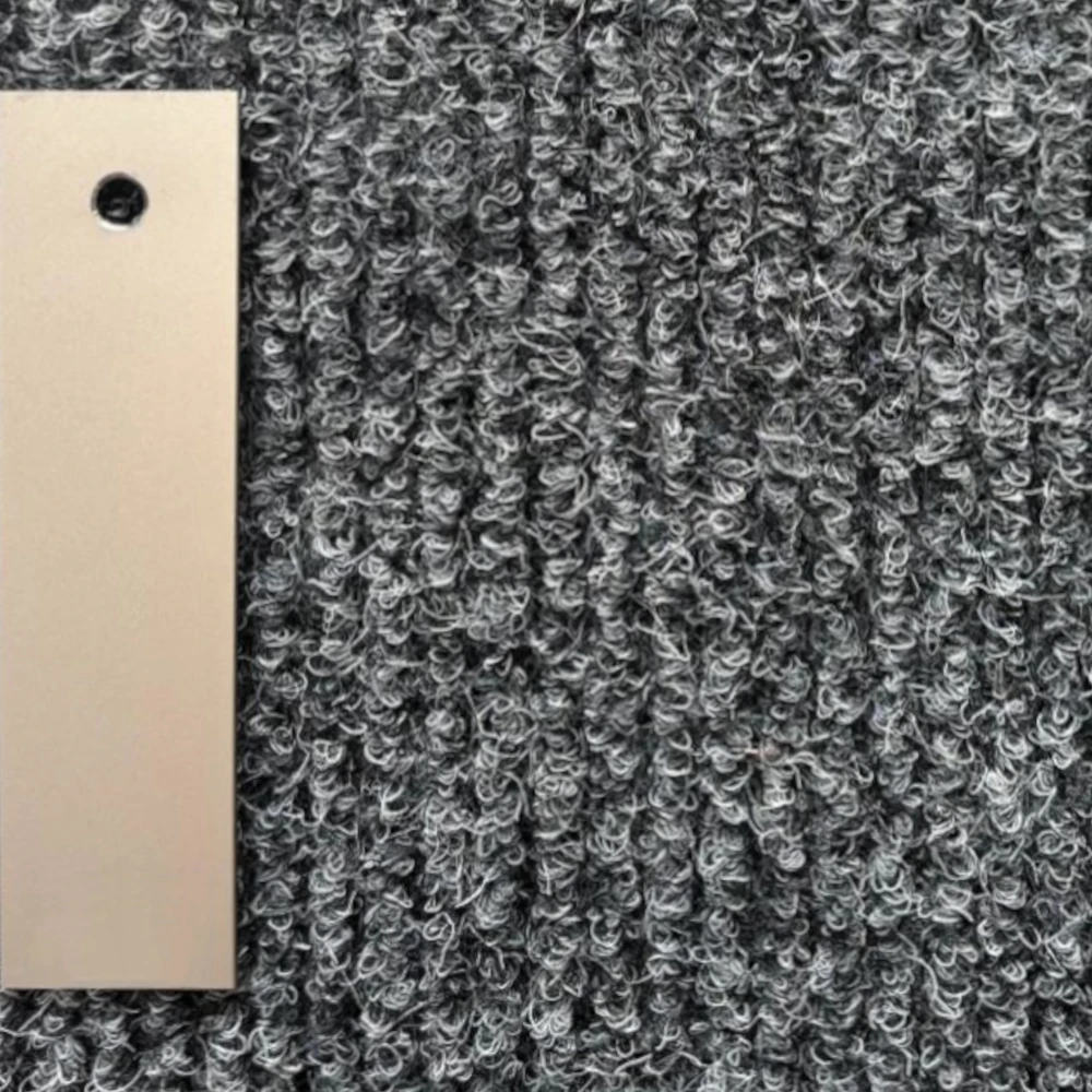 Alu eloxiert Champagne, Rips Grau Premium Profil 50 mm Alu Eloxiert Champagne / Rips Grau - bodenebene Sauberlaufmatte